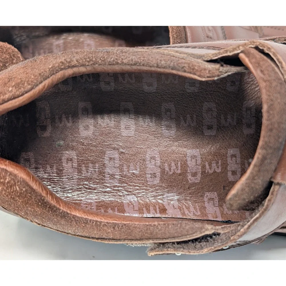 Gravity Defyer Men 11.5 Brown Leather Fisherman Sandals TB581B Shoes VERY NICE!